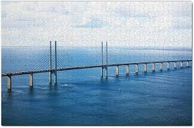 Sverige Öresundsbron Malmö 1000-bitars Pussel