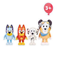 Bluey – 4 Rörliga Skolfigurer