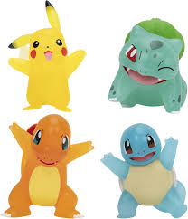 Pokémon Stridsfigurer Transparent 4-Pack