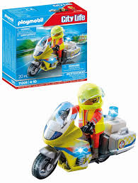 PLAYMOBIL 71205 Räddningsmotorcykel med Ljus