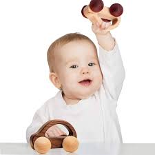 Ekologiska Träleksaker: Baby Push Bilar - 2 st